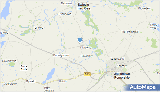 mapa Kitnówko, Kitnówko na mapie Targeo